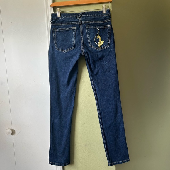 Baby Phat Denim - Baby Phat juniors Blue Jeans with Embroidered Detail Logo